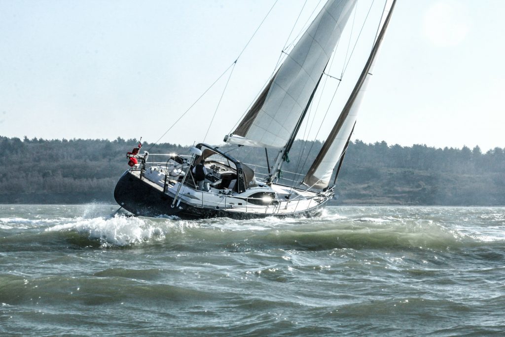 yacht at sea